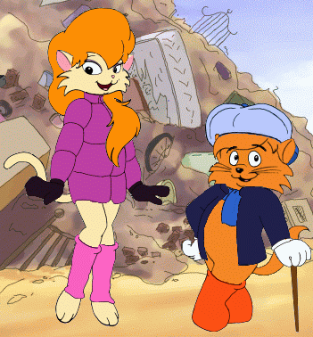 Heathcliff and Catillac Cats - Cleo and Riff-raff