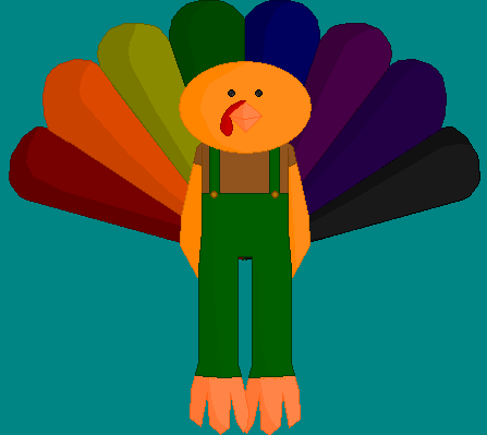 Jedidiah, the Flamboyant Thanksgiving Turkey!